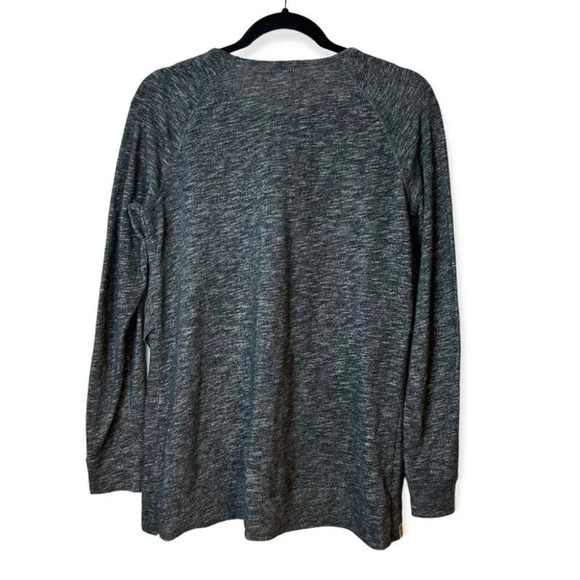 Tentree Dark Grey Long Sleeve Wrap Sweater Top - Picture 2 of 8